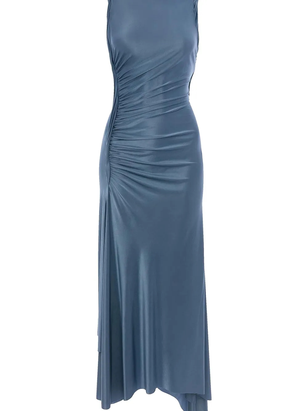 Victoria Beckham twisted-detail sleeveless maxi dress - Blauw