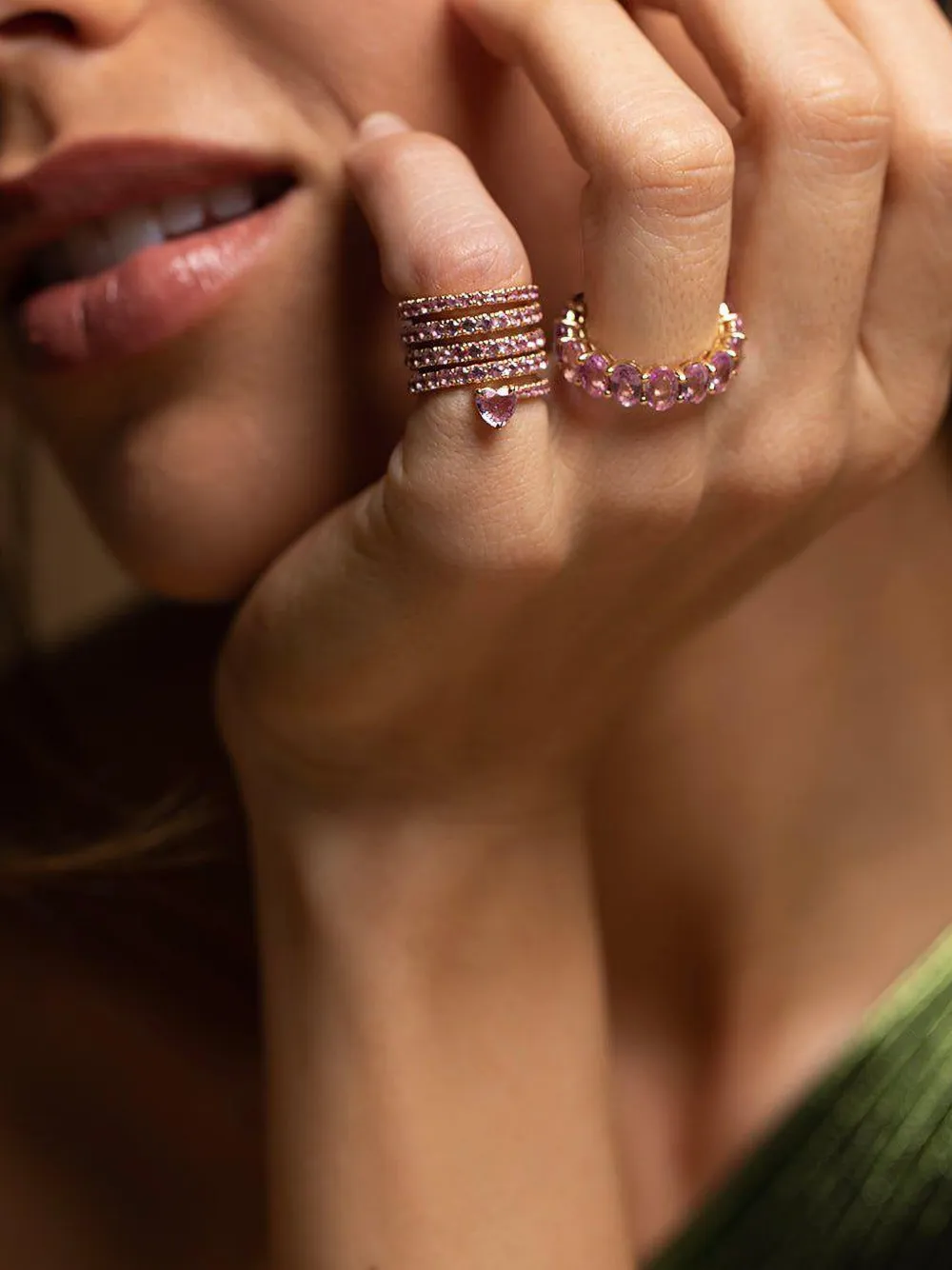 Shay Pini-sapphire Rings - Pink 
