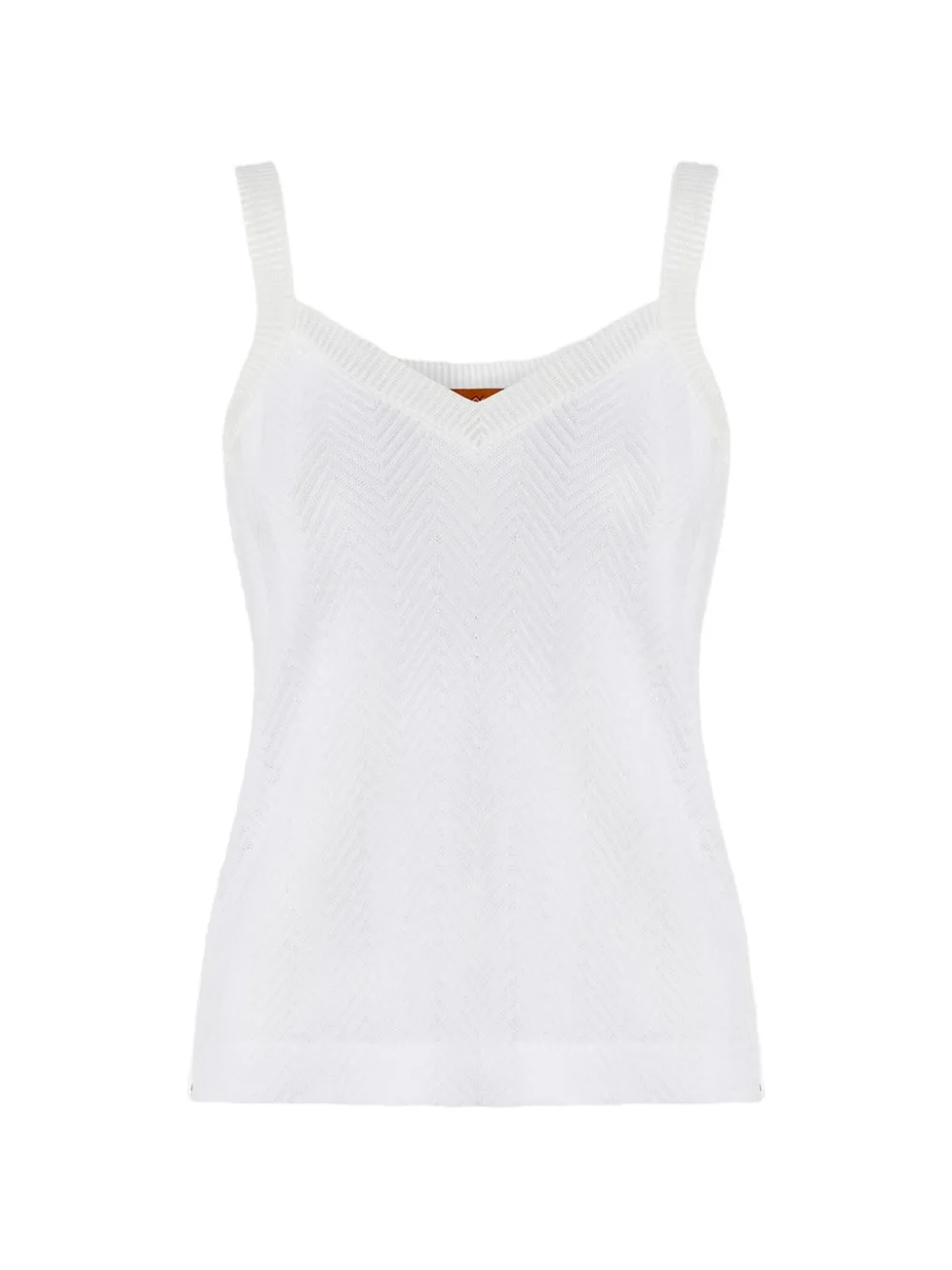 Missoni V-neck zigzag-pattern tank top - Bianco