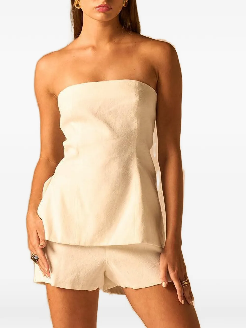 JBQ Loren strapless top - Toni neutri