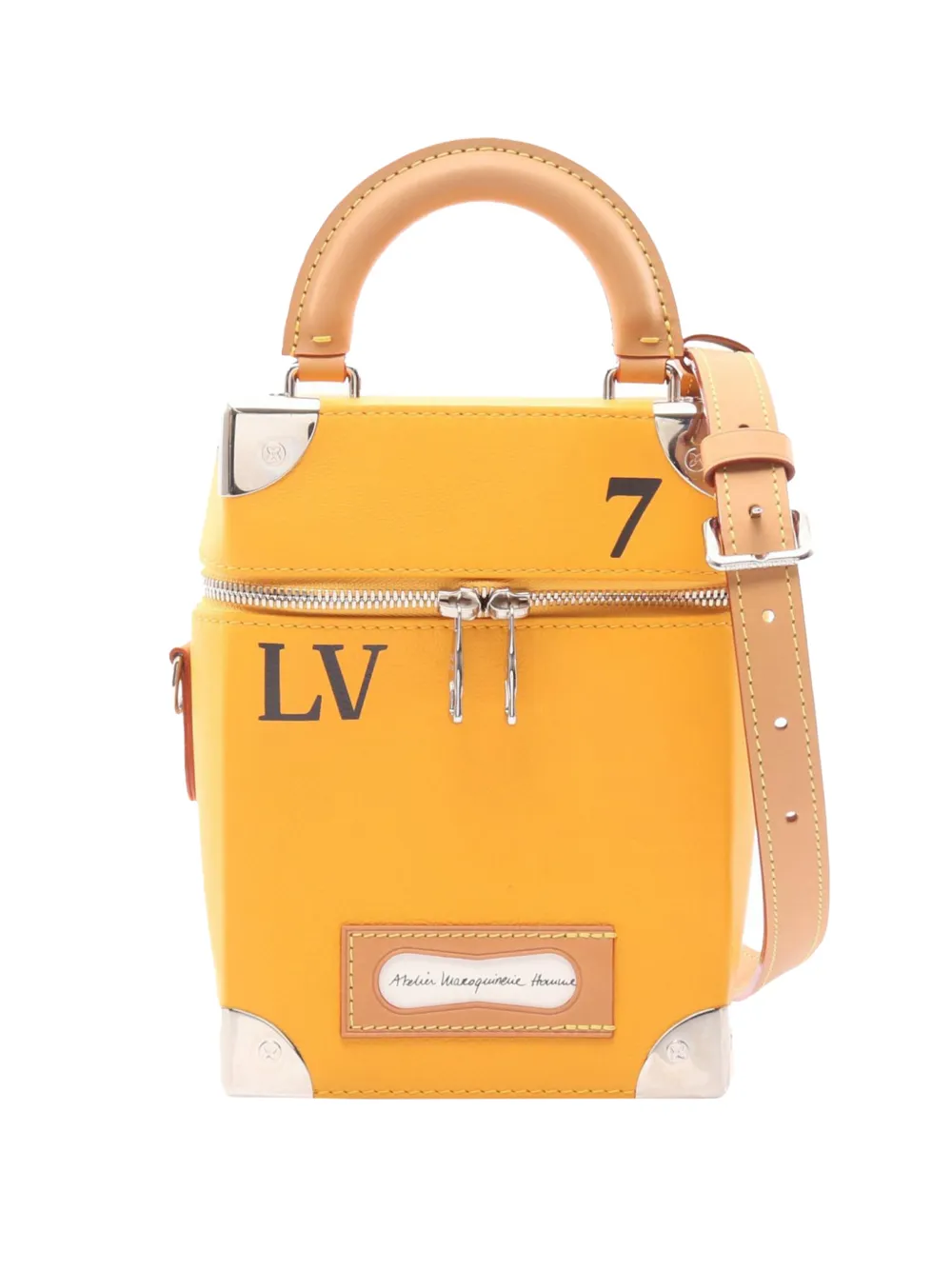 Louis Vuitton Pre-Owned 2010-2025 Leather Vertical Box Trunk satchel - Giallo