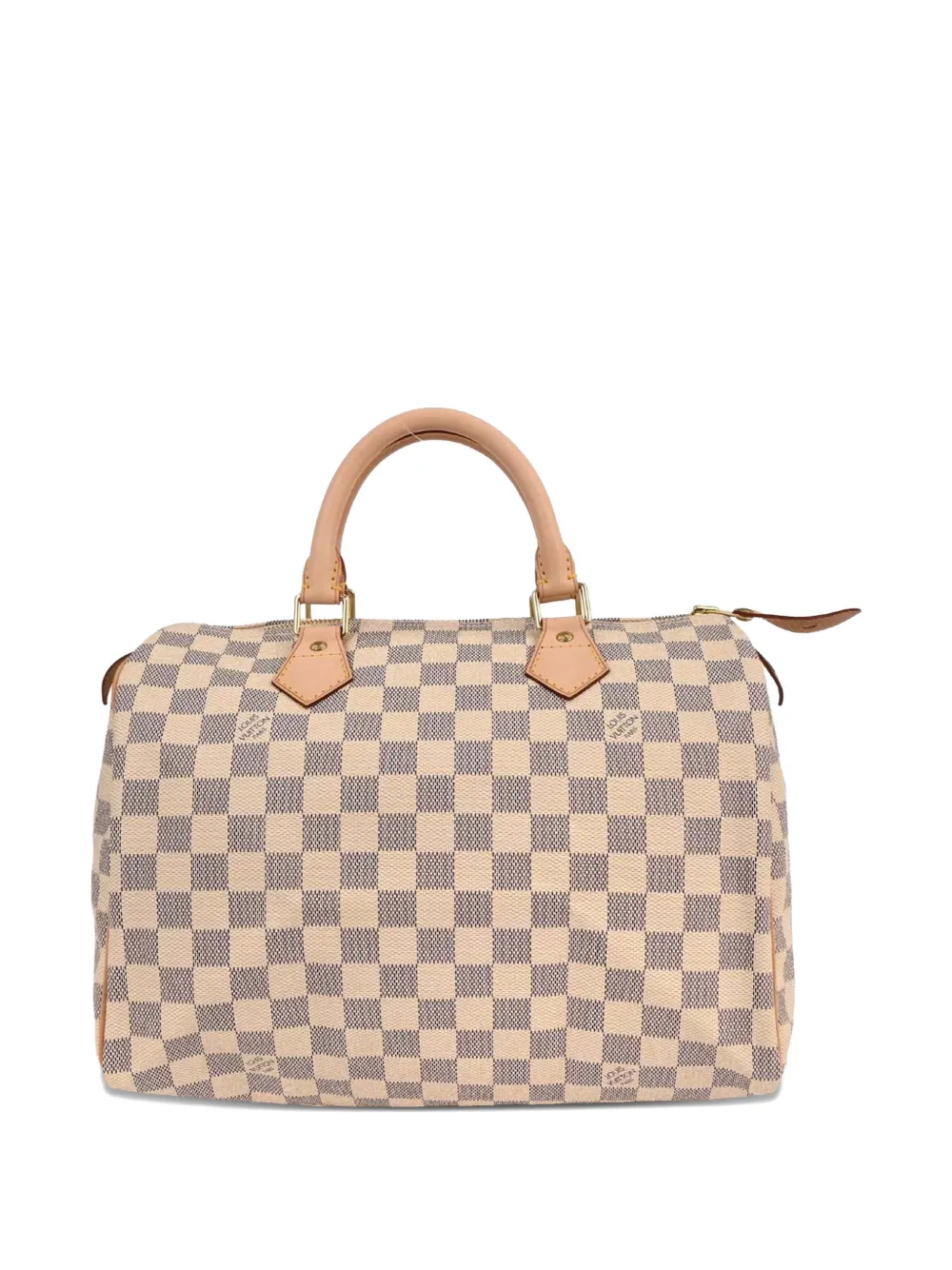  Louis Vuitton Pre-owned 2008 30 Speedy Check-pattern Tote Bag - Neutrals 