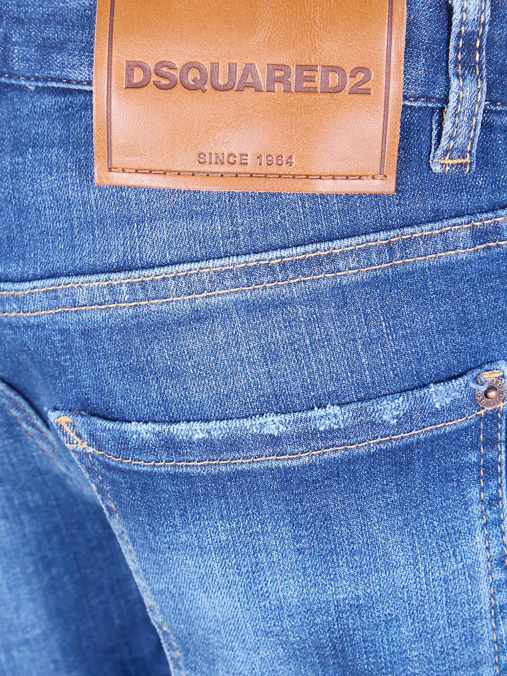  Dsquared2 Vaqueros Con Efecto Envejecido - Azul 