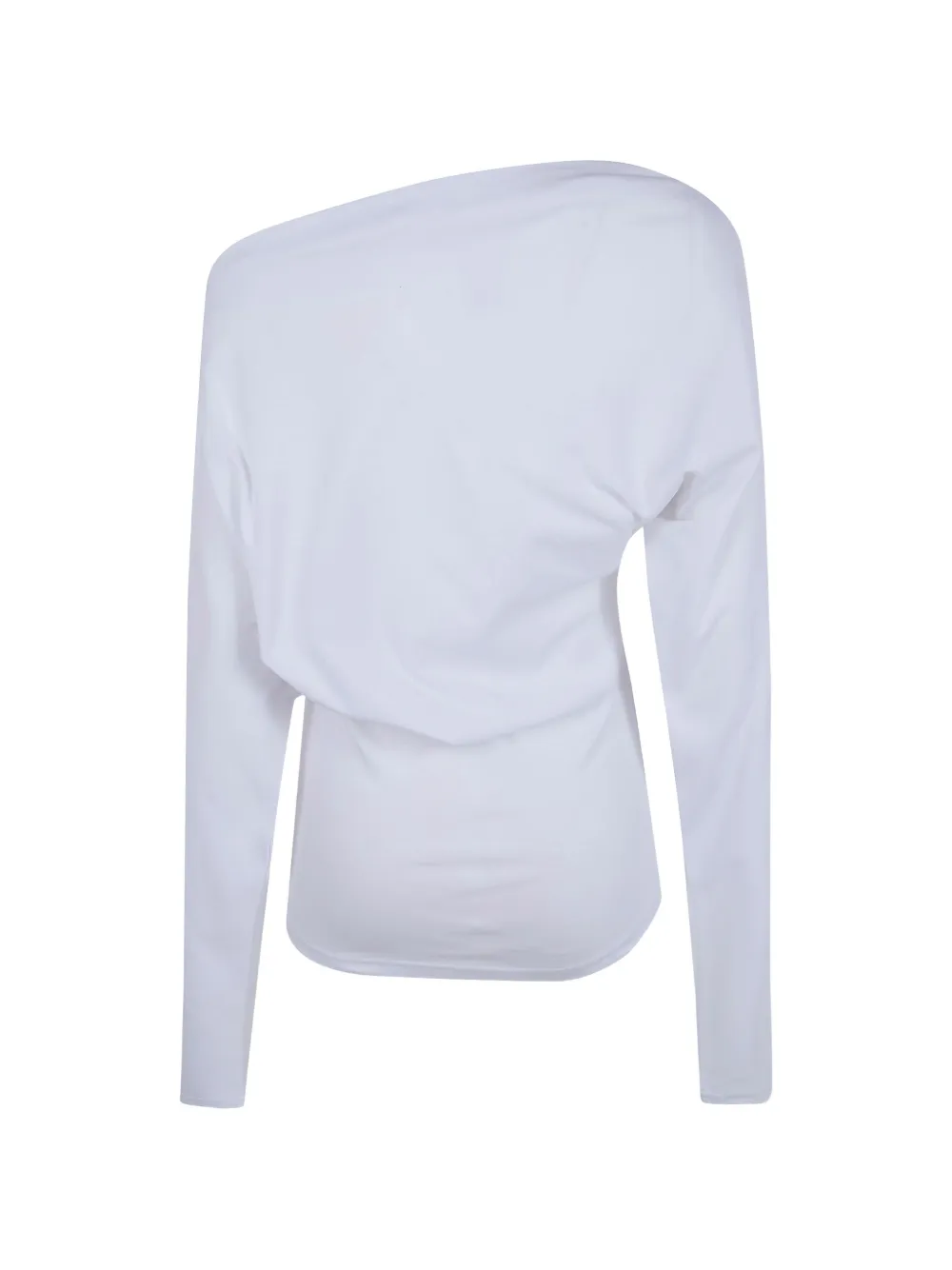 Ann Demeulemeester Roos asymmetrische gedrapeerde top Wit