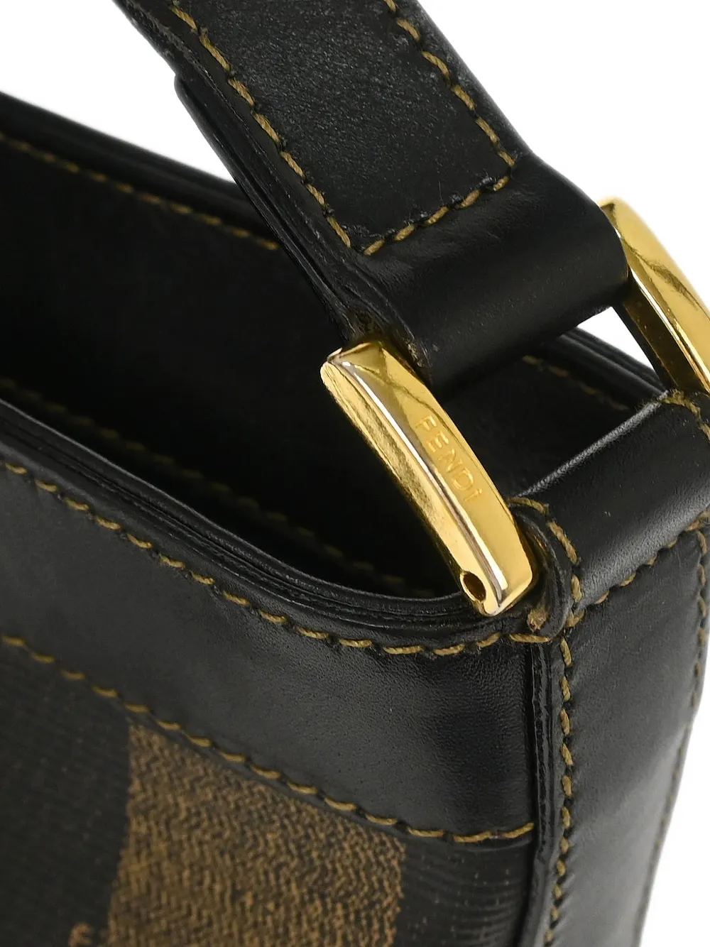 2007 Pequin Striped-Pattern Shoulder Bag