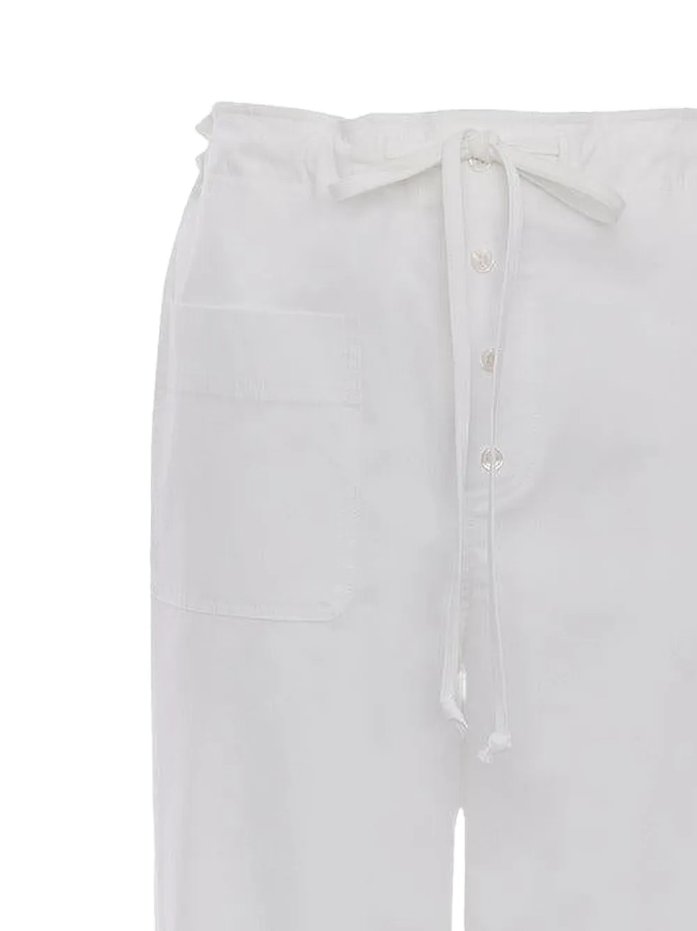 Victoria Beckham Straight broek met trekkoord Wit