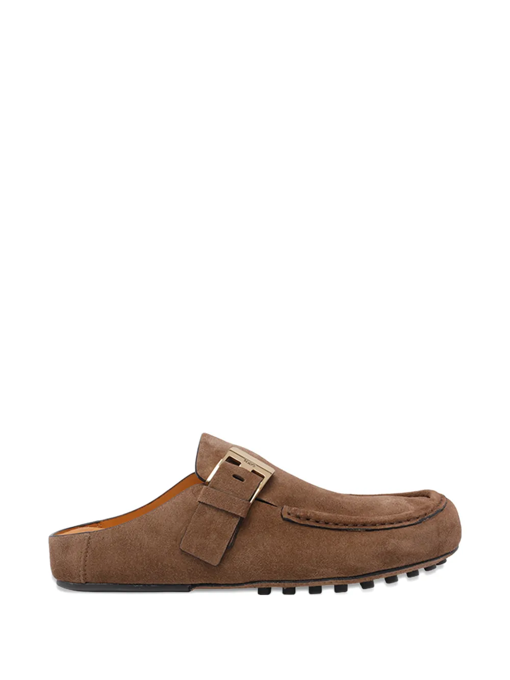Tod's buckle-detail gommini suede mules Bruin