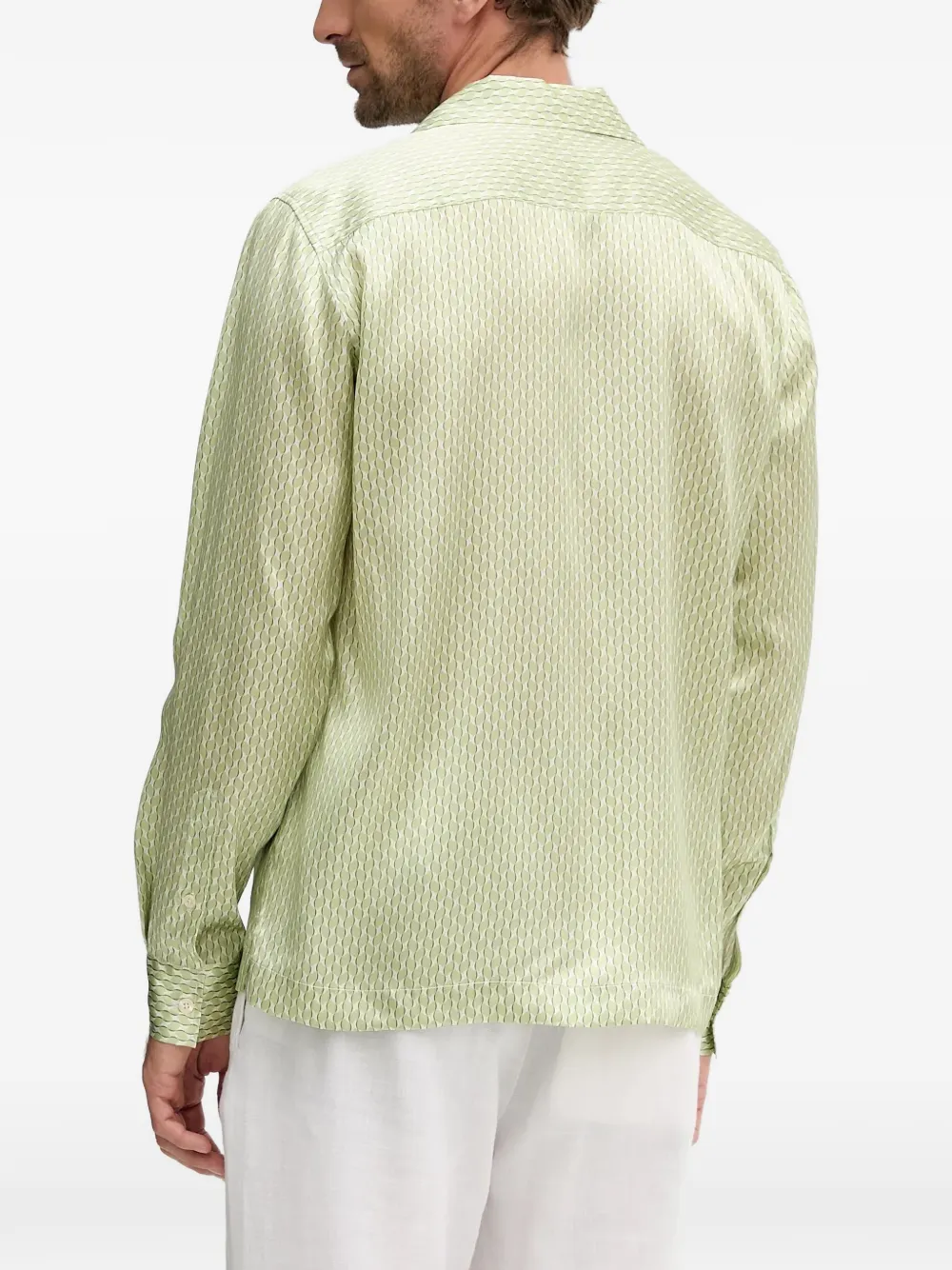  Frescobol Carioca Buttoned Pattern Shirt - Green 