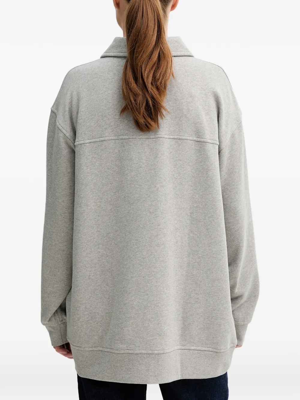 Stand Studio Collar Graphic Sweatshirt - Grey 