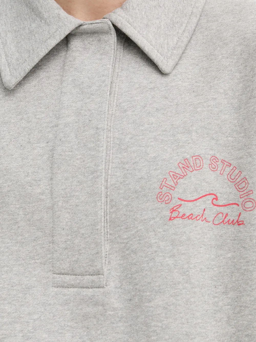 STAND STUDIO Sweater met kraag en print Grijs