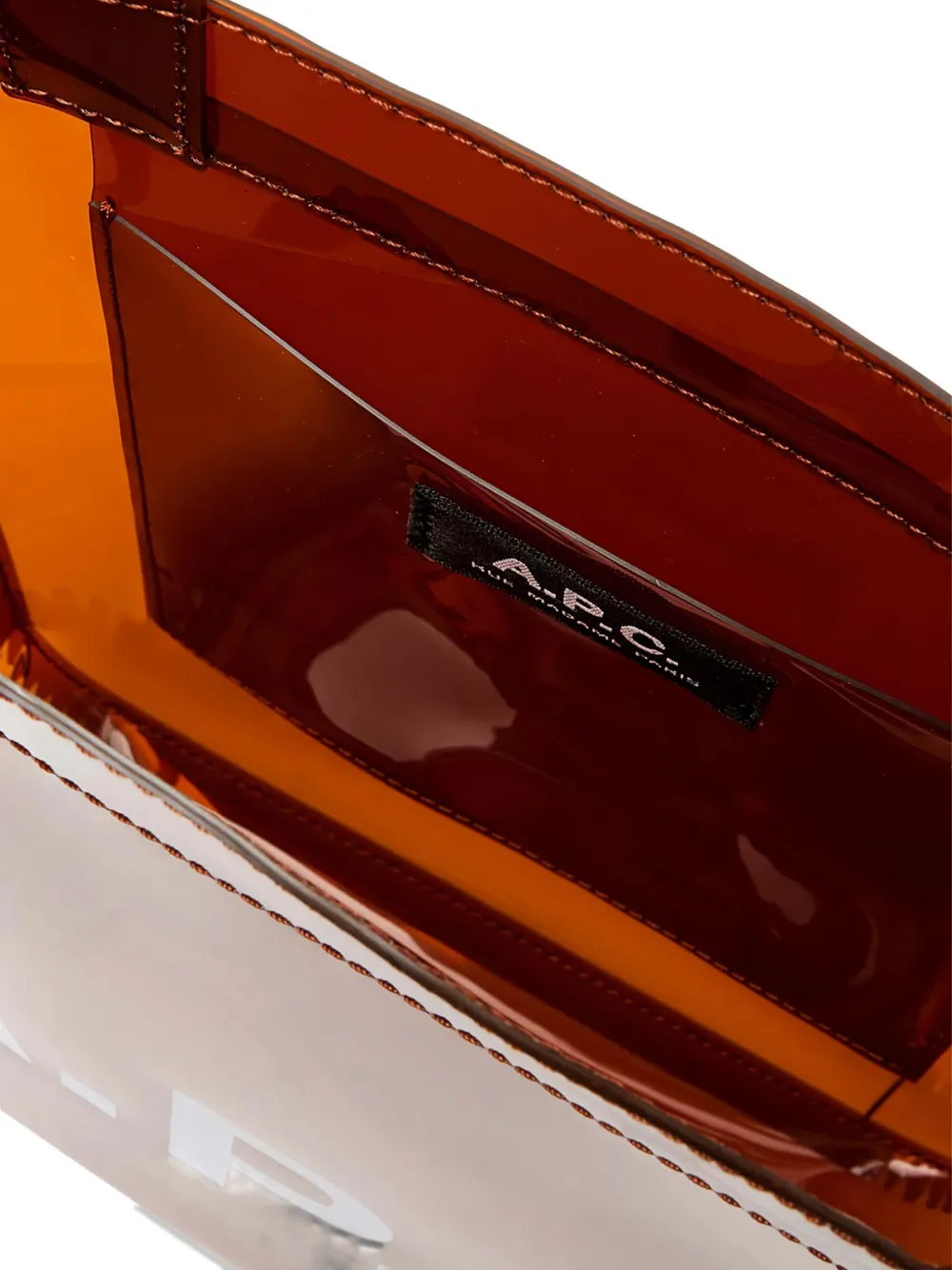 A.P.C. Lou kleine shopper met logo Bruin