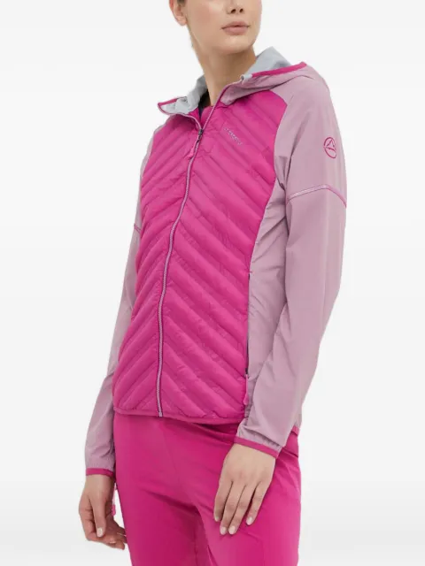 La Sportiva quilted-design hooded performance jacket