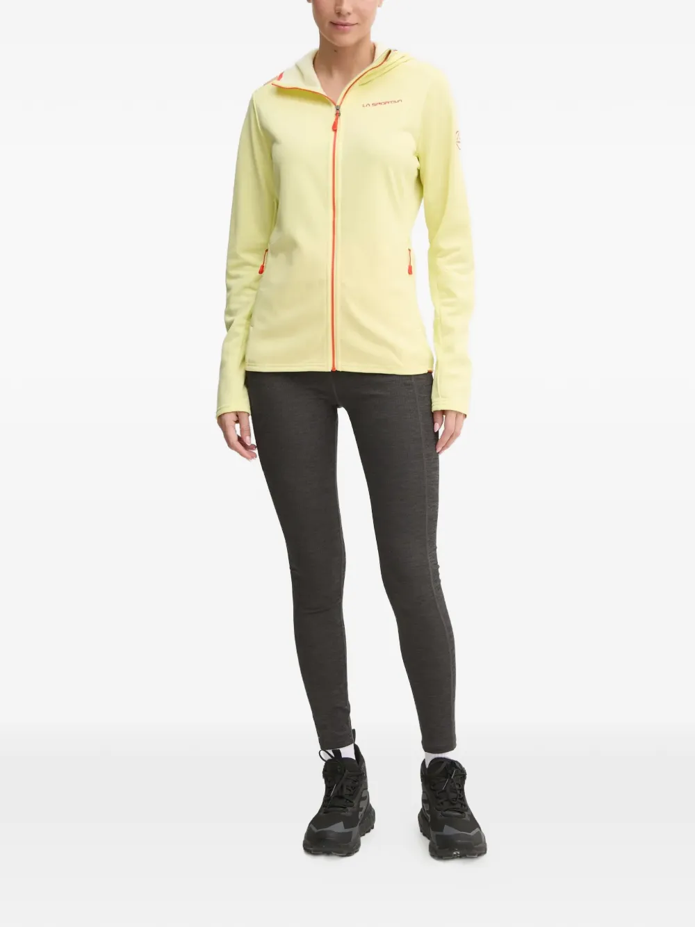 La Sportiva logo-embroidered hoodie - Geel