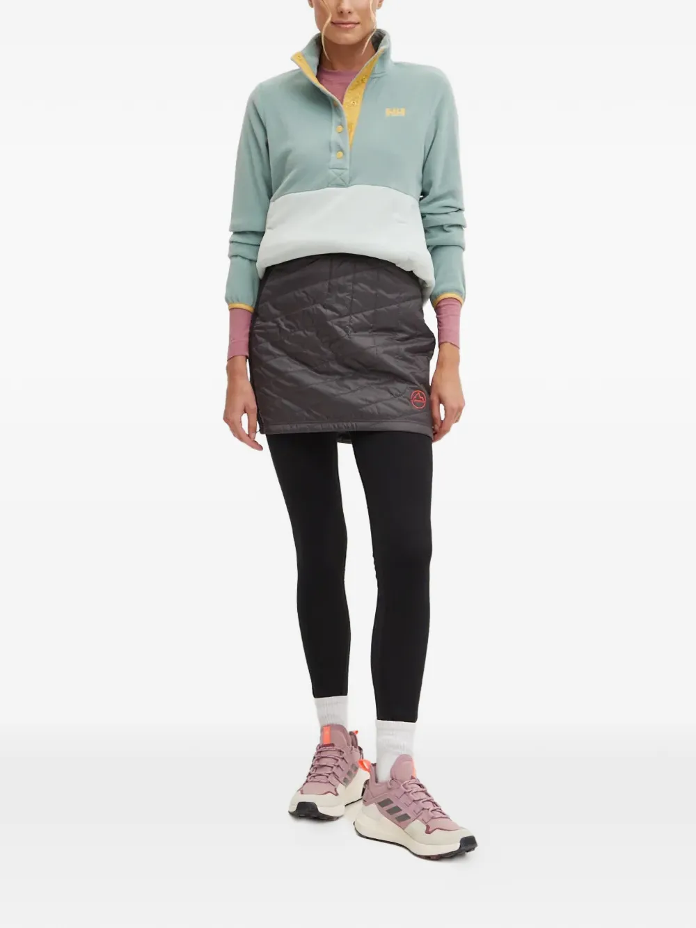 La Sportiva quilted-design mini skirt - Grijs