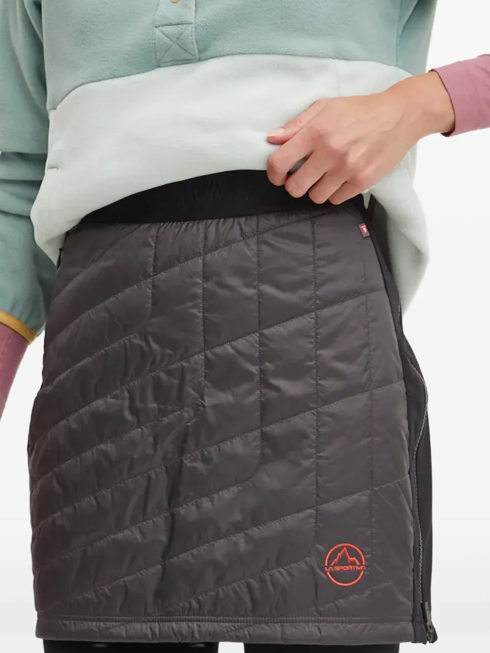 La Sportiva quilted-design mini skirt - Grigio