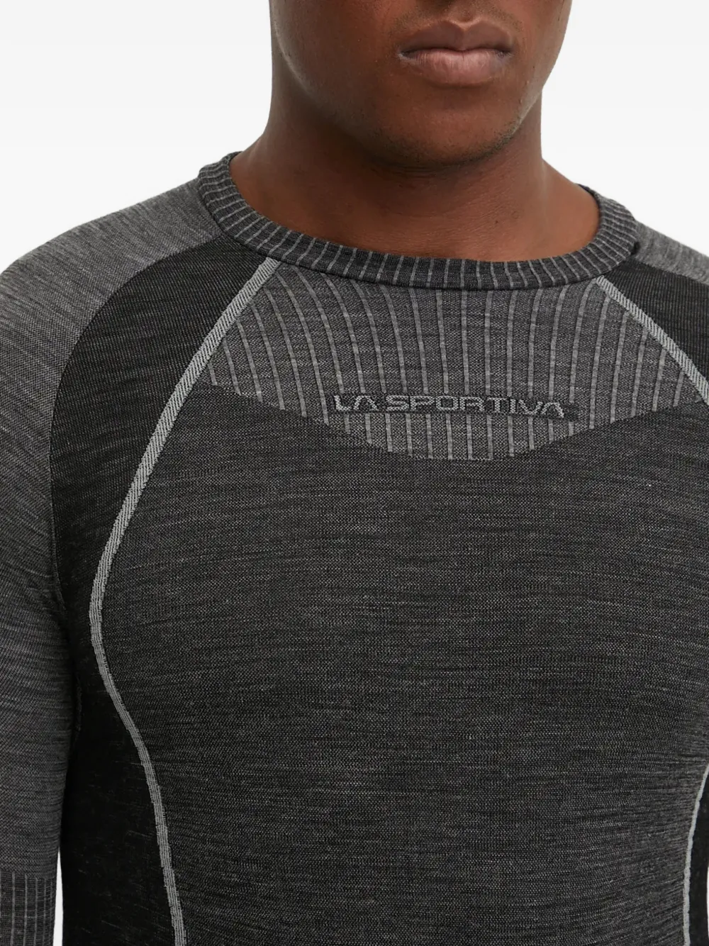 La Sportiva T-shirt met vlakken en lange mouwen Grijs