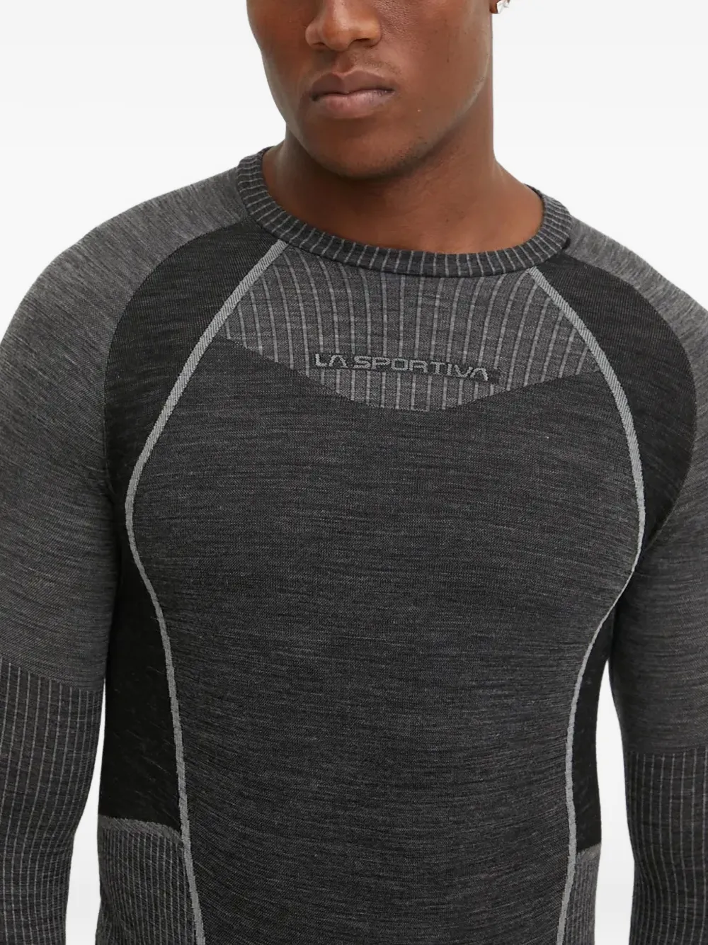 La Sportiva T-shirt met vlakken en lange mouwen Grijs