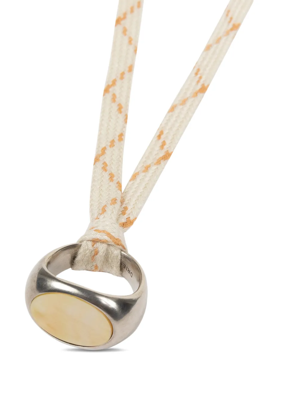  Dries Van Noten Stone-embellished Signet Ring - Neutrals 