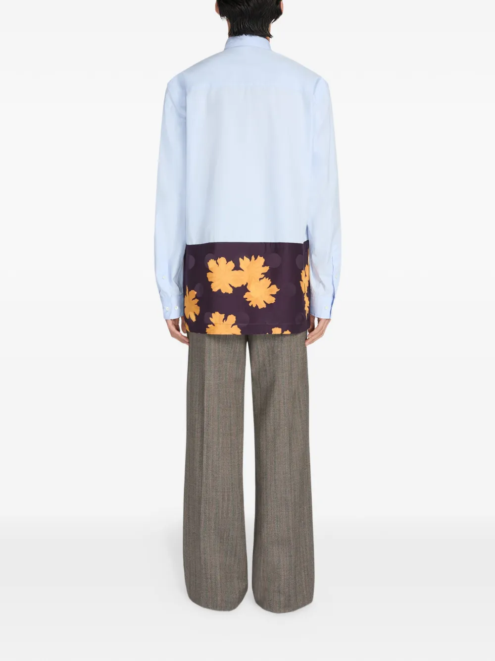 floral-detail shirt