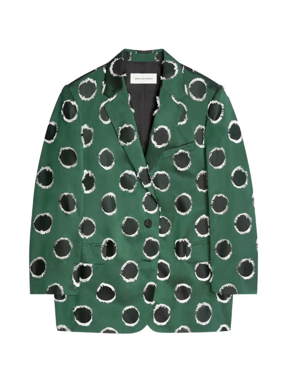 DRIES VAN NOTEN Blazer oversize a pois - Verde