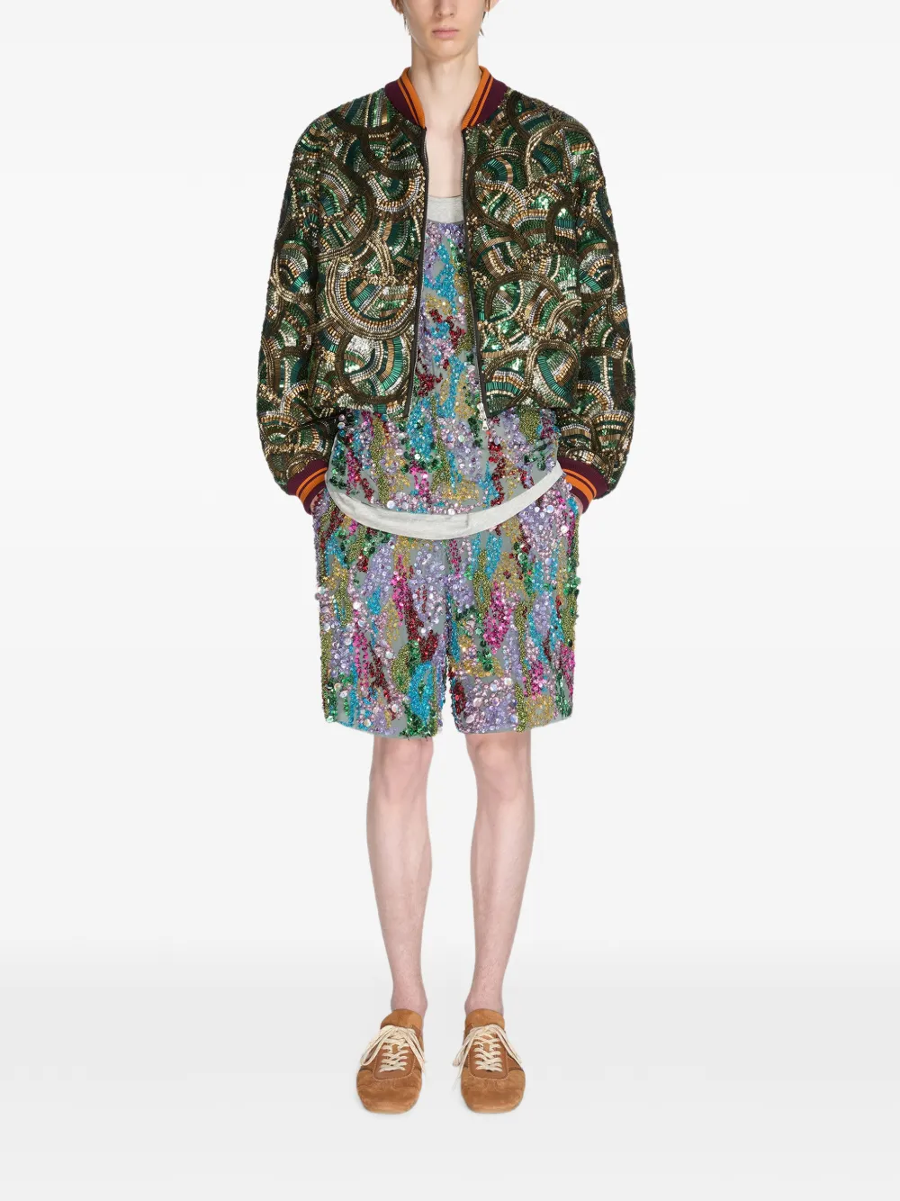 DRIES VAN NOTEN Suède sneaker muiltjes Bruin