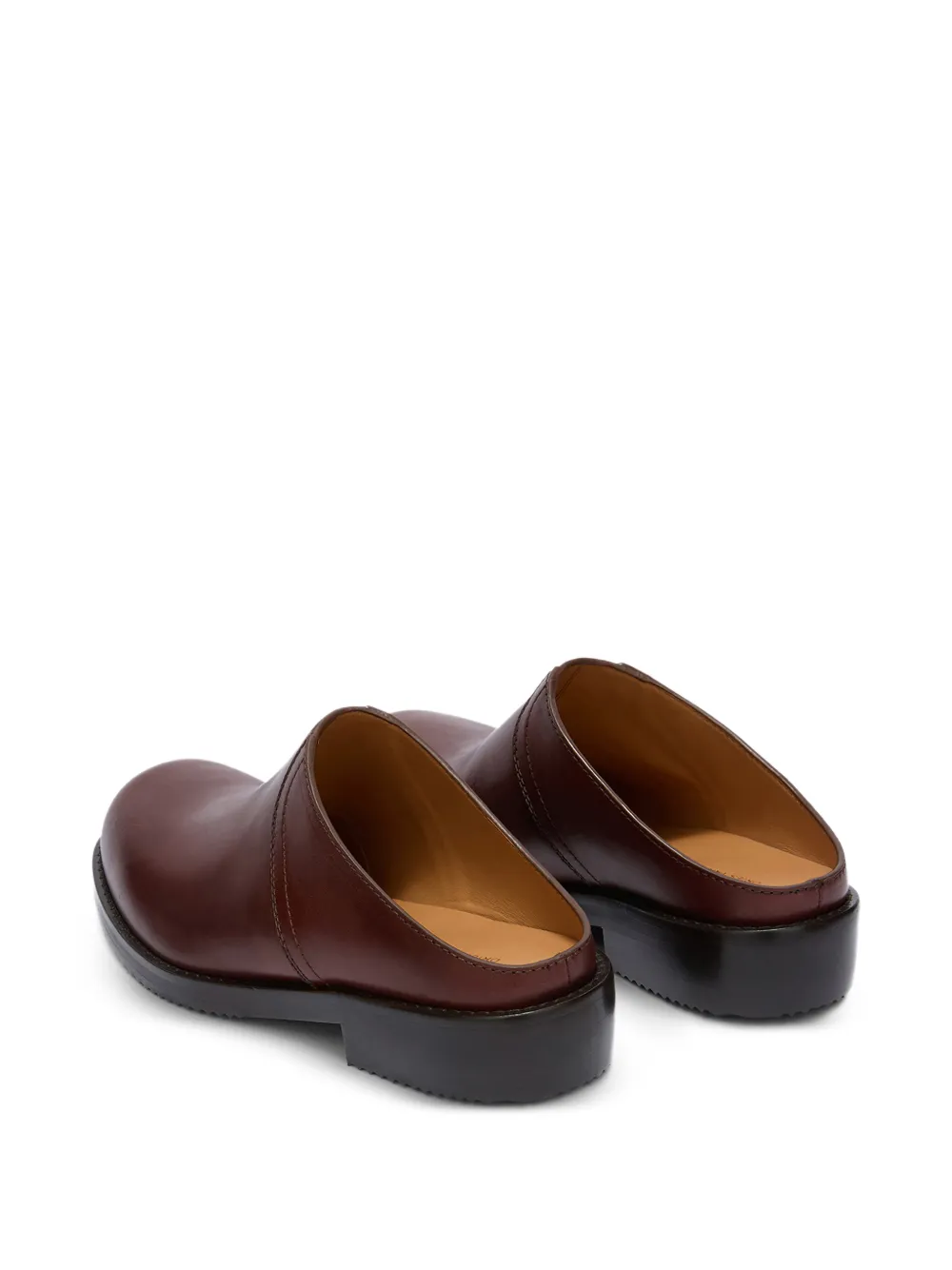 DRIES VAN NOTEN Leren klompen Bruin