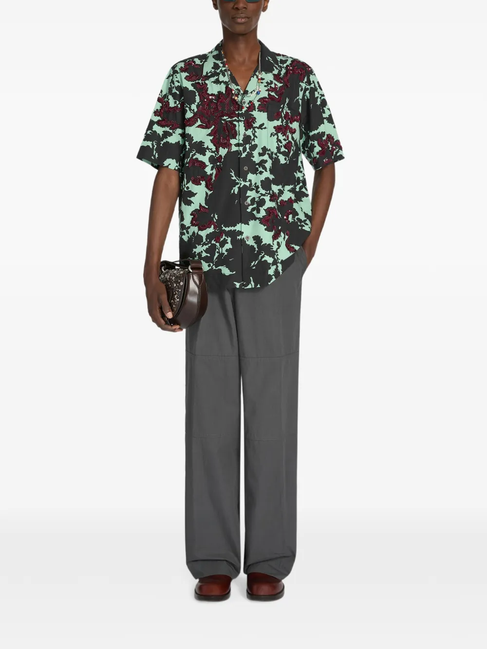 DRIES VAN NOTEN Leren klompen Bruin