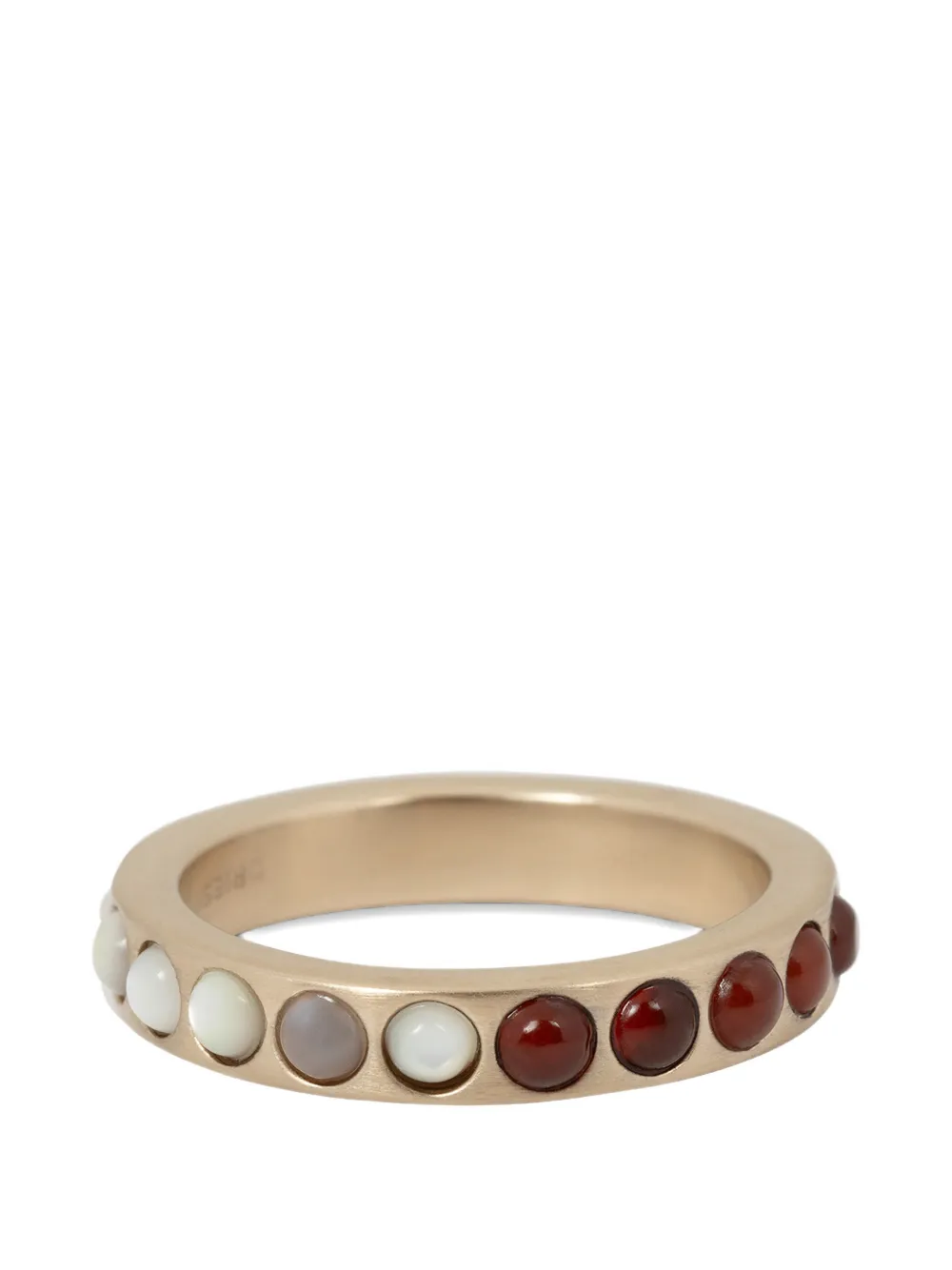 DRIES VAN NOTEN stone-embellished band ring - Oro