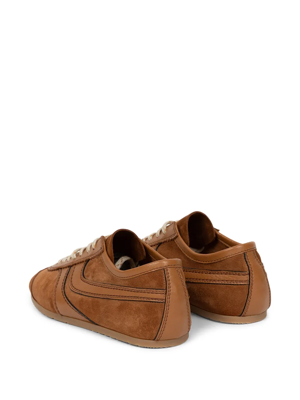 DRIES VAN NOTEN Sneakers met suède vlakken Bruin
