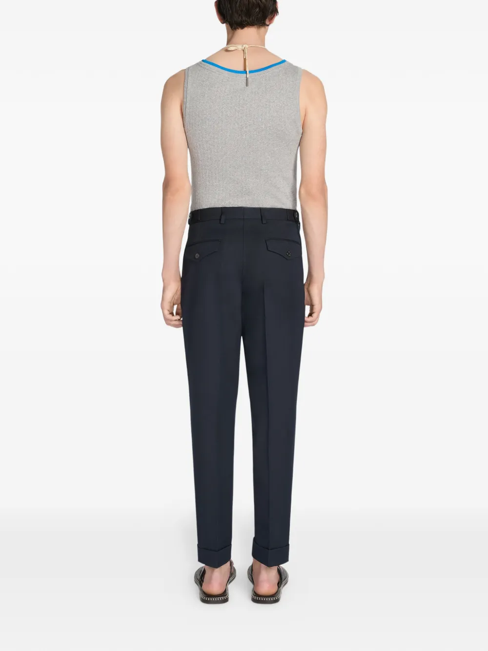 DRIES VAN NOTEN Broek met cuffs Blauw