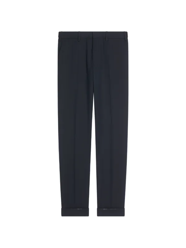 Dries Van Noten Philip Cuffed Trousers in Blue