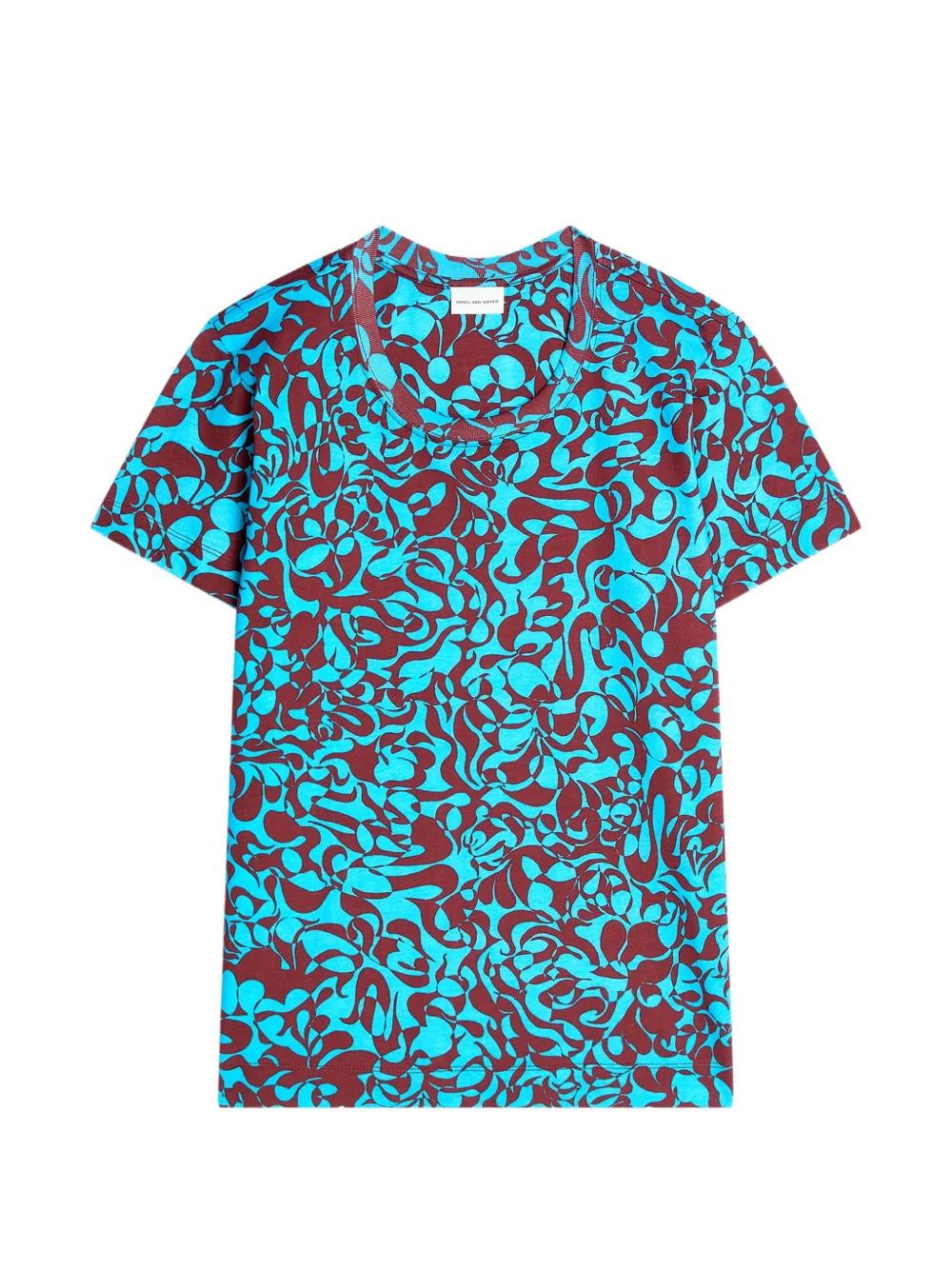 DRIES VAN NOTEN cotton T-shirt - Blu