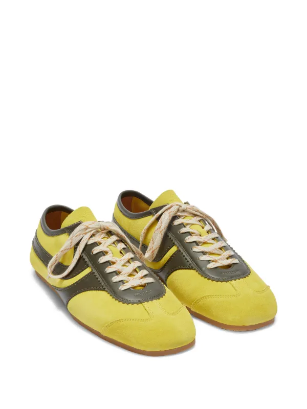 DRIES VAN NOTEN Suede Panelled Sneakers | Yellow | FARFETCH