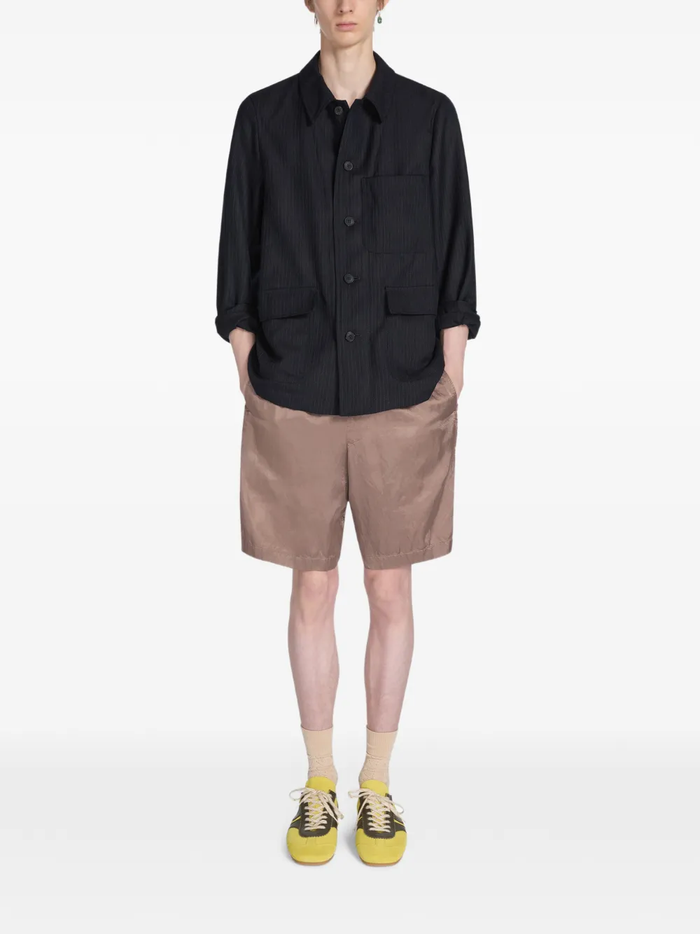 DRIES VAN NOTEN Sneakers met suède vlakken Geel