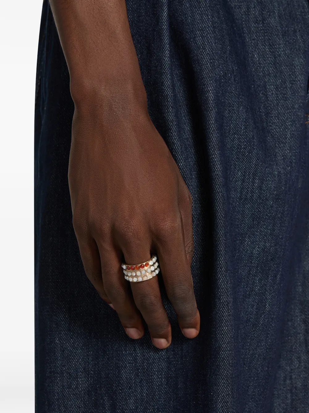 DRIES VAN NOTEN stone-embellished band ring | Image 2