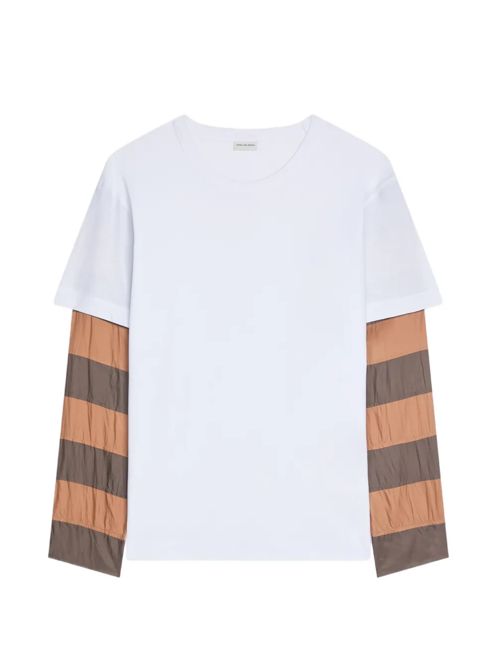 DRIES VAN NOTEN contrast-sleeves T-shirt - Bianco