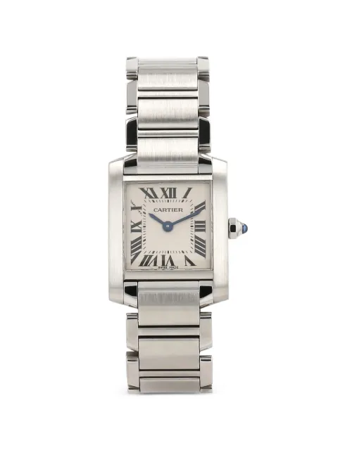 Cartier 2000s 25mm Tank Française roman numerals watch