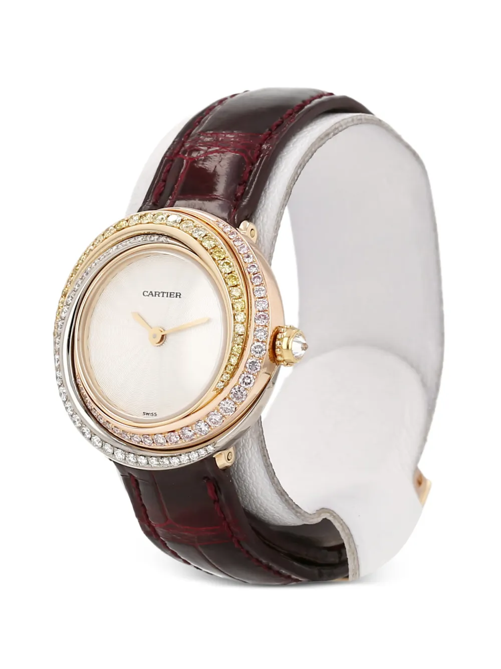  Cartier 23mm 2000s Trinity 3 Golds Folding Clasp Watch - Red 