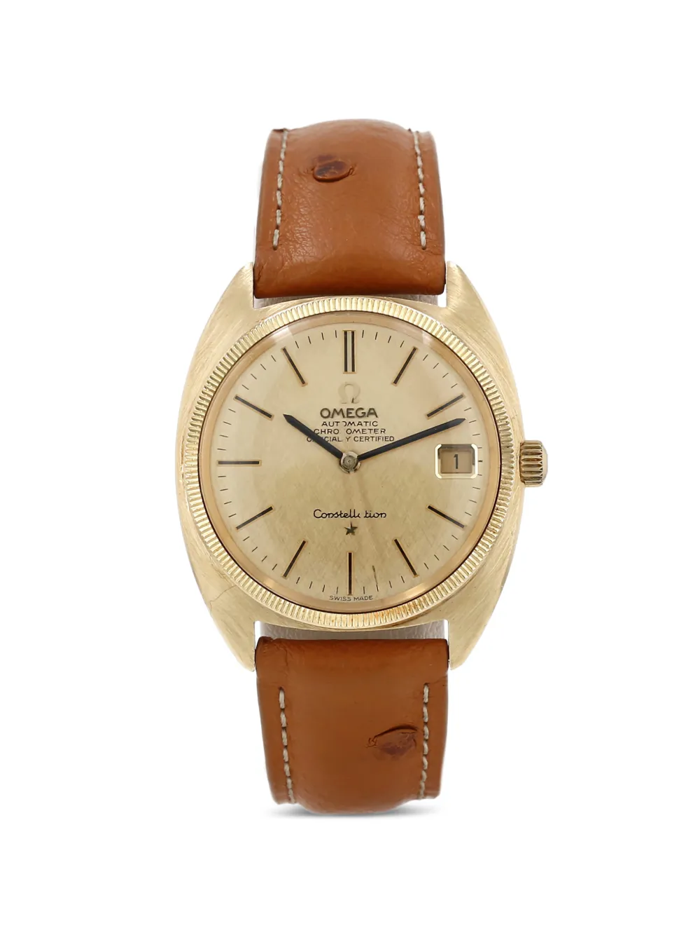 OMEGA 1960s 35mm Constellation barrel case watch - Oro