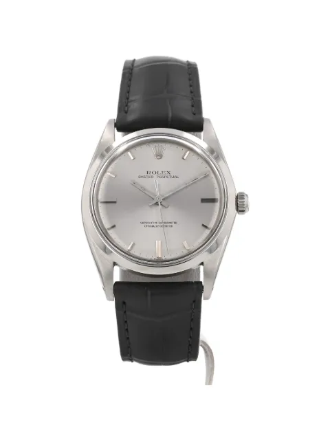 Rolex 1968s 34mm Oyster Perpetual calf leather bracelet watch