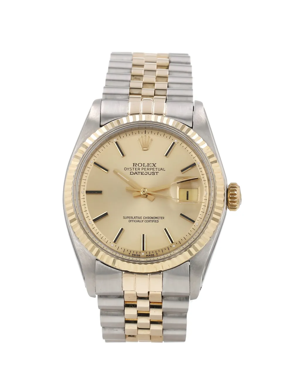 Rolex 1977s 36mm Datejust date display watch - Argento