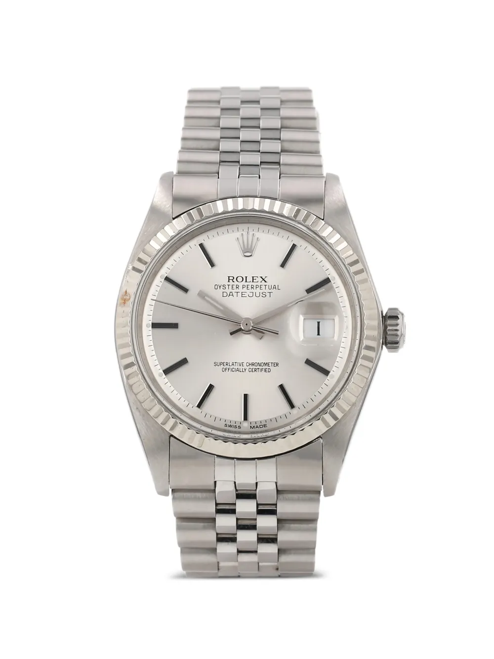 Rolex 1968s 36mm Datejust folding clasp watch - Argento