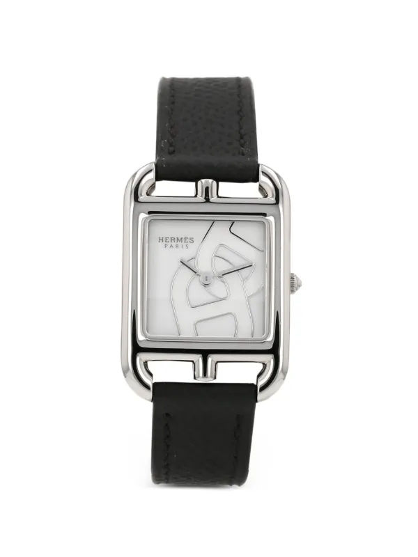 Hermès Pre-owned 2010s 31mm Cape Cod Canned Crown Watch in Black