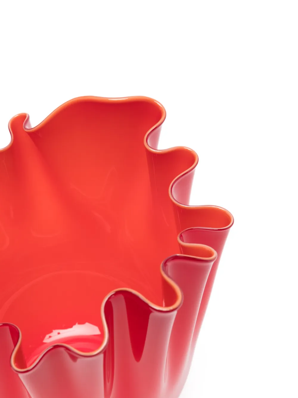 Venini Fazzoletto vase - Rood