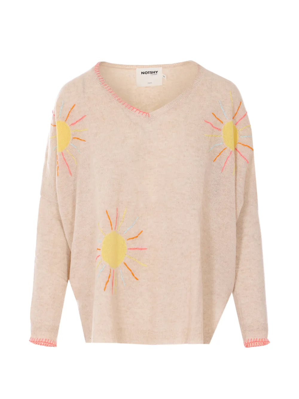 Not Shy Maglione con scollo a V - Toni neutri