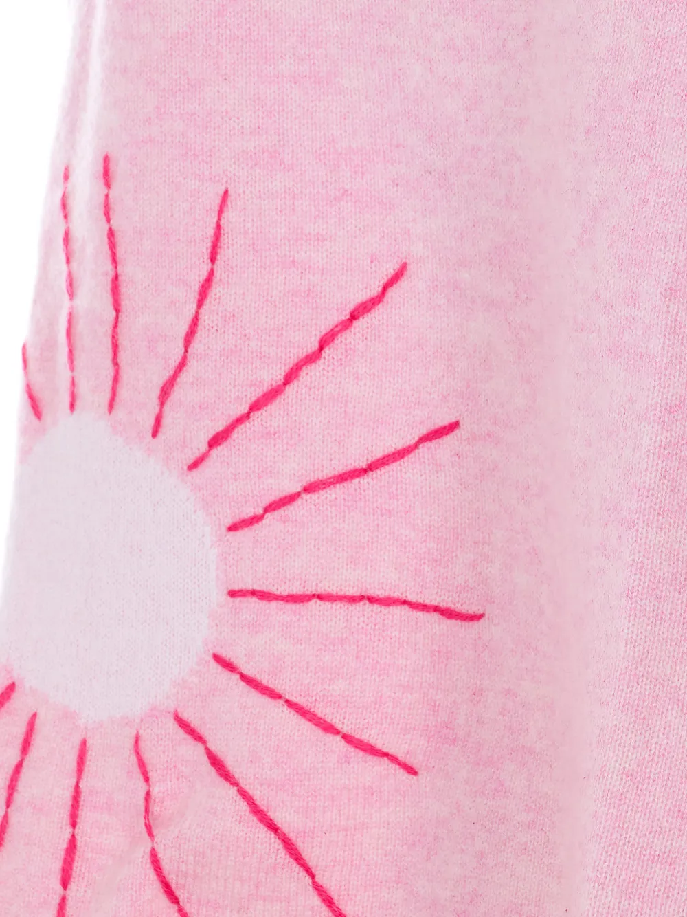  Not Shy Embroidered V-neck Sweater - Pink 
