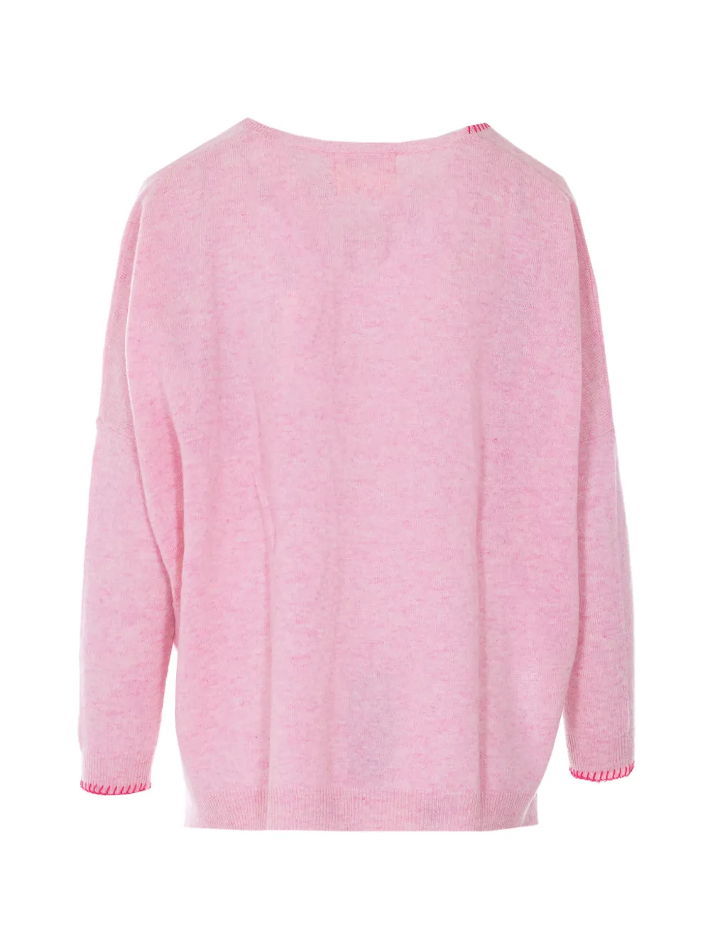  Not Shy Embroidered V-neck Sweater - Pink 