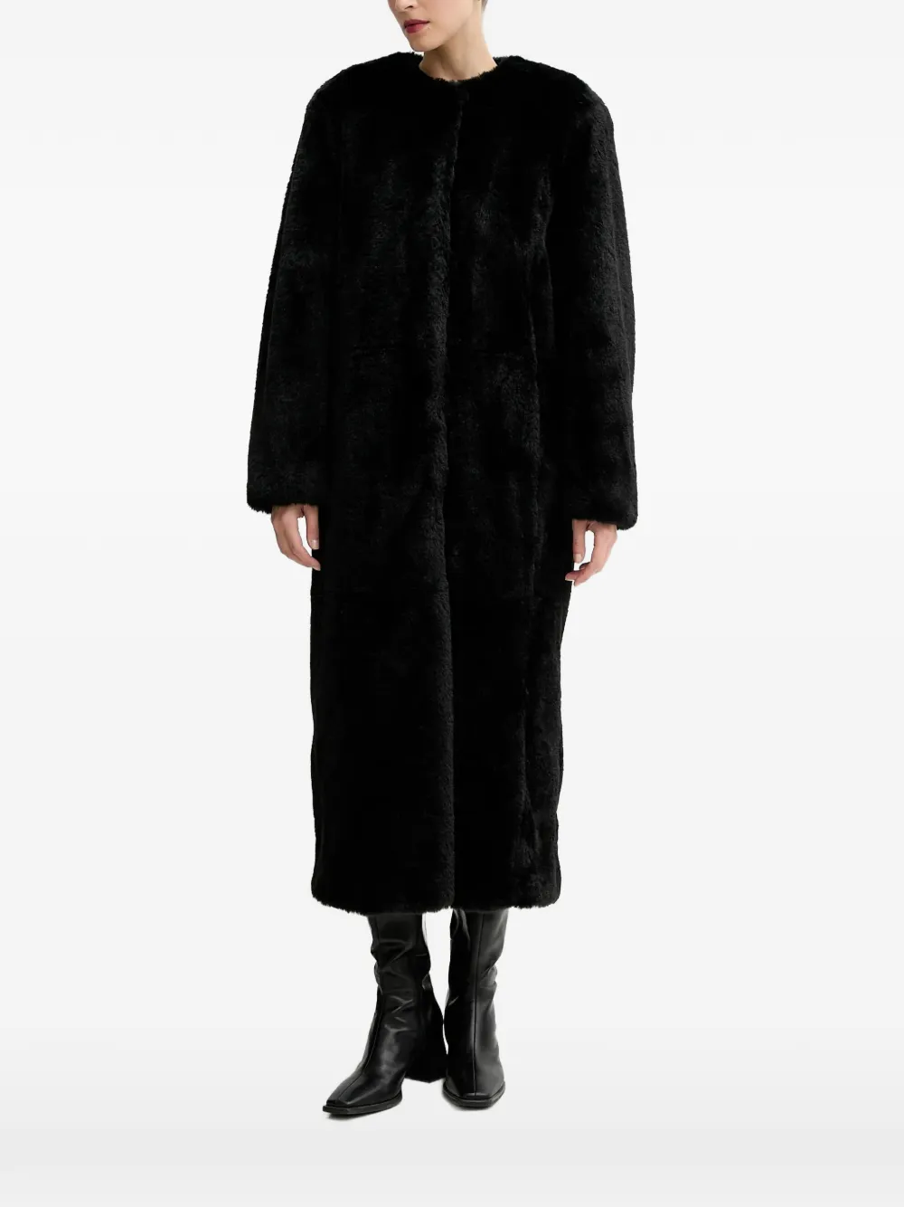 STAND STUDIO Gracelyn buttoned coat - Nero