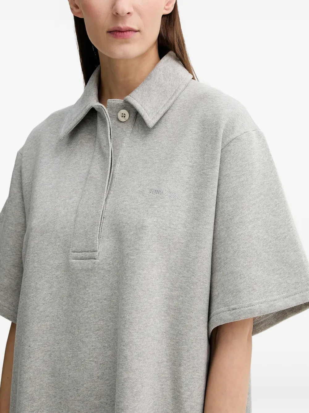 STAND STUDIO Kennedi mini-jurk met knopen Grijs