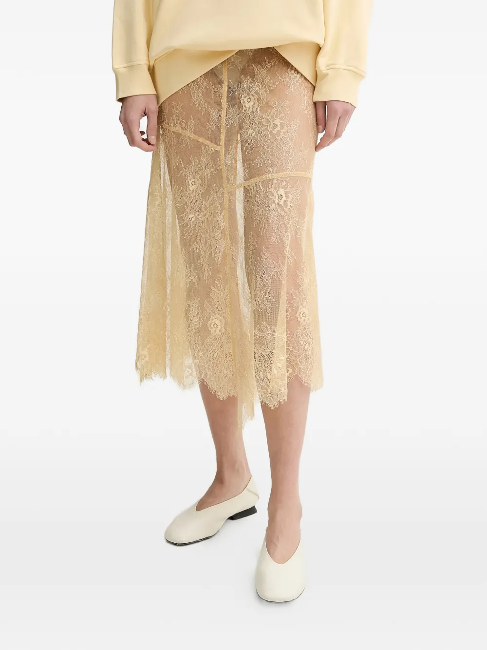 STAND STUDIO Gonna con ricamo - Toni neutri